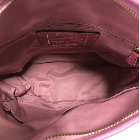 11957 Coach brown and pink signature canvas bag - Picture 3 of 4